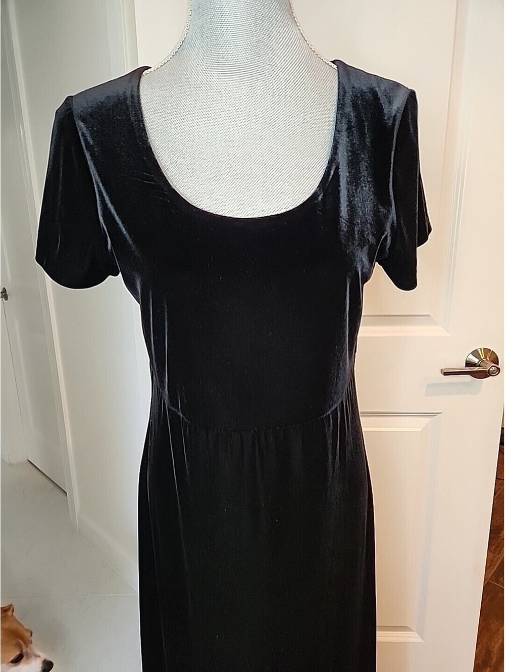 laura ashley black velvet dress | Dresses | Laura Ashley Maxi Stretch Solid Vtg Cottagecore Women M Mint Item is in good W_Wedges Unique Illusion Beaded Wedding Size:XL / US 12-14